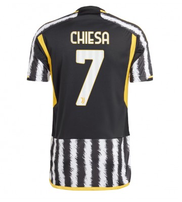 Juventus Federico Chiesa #7 Replica Home Stadium Shirt 2023-24 Short Sleeve